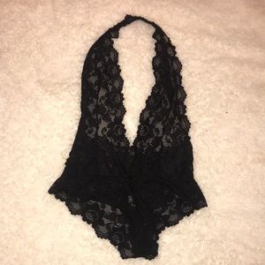 Adore Me Black Lace Teddy